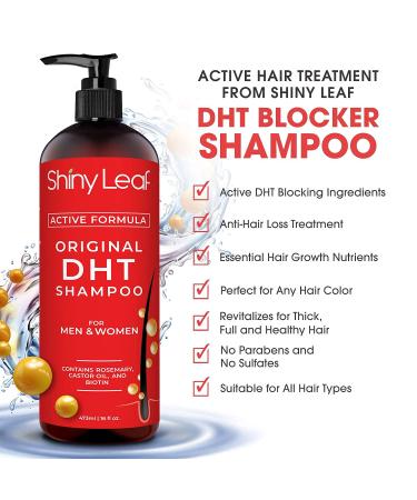 DHT Blocker Anti-Hair Loss Shampoo with Biotin | Natural Formula for Hair Growth & Thinning Hair | Sulfate-Free for Men & Women | Prevents Hair Fall & Loss (16 Oz) - Buy Online on GoSupps.com