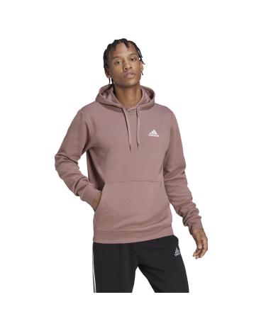 adidas Men's Essentials Fleece Hoodie Small Wonder Oxide/Black