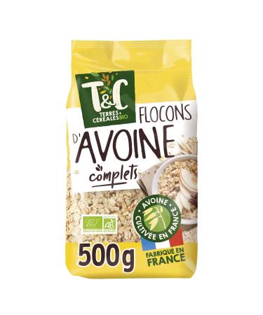 C r ales flocons d'avoine complets Bio TERRES & CEREALES BIO - le paquet de 500g Lot De 4 - Par Lot