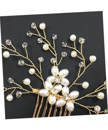 Angoily Wedding Hair Comb Bridal Crystal Headpiece Bride Insert Comb Bride Headpieces for Wedding Tiara For Bride Wedding Girl Child Hairpin Pearl - Buy Online on GoSupps.com