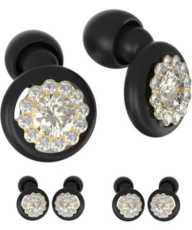 GUDATOST Concert Ear Plugs - Reusable Hearing Protection for Sleeping Snoring Swimming & Noise Sensitivity - 35dB Noise Reduction - 3 Pairs Pack (Black - Buy Online on GoSupps.com
