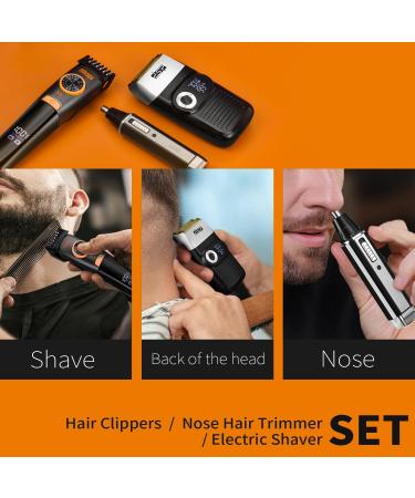 DSP 3-in-1 Waterproof Adjustable Beard Trimmer - Cordless Electric Beard Trimmer Bald Head Shaver & Nose Trimmer for Men | International Shipping - Buy Online on GoSupps.com