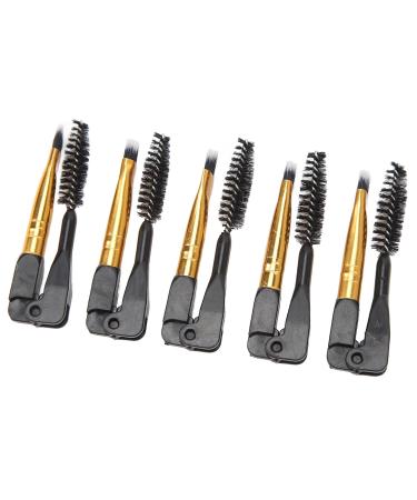 Double Ended Brow Brush - Professional Soft Hair Eyebrow & Eyelash Tool for Home & Travel | Best Cosmetic Brush for Precision Makeup - Buy Online on GoSupps.com