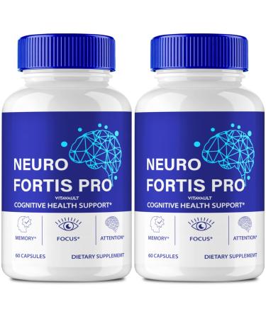 Vitavault Neuro Fortis Pro Brain Supplement - Neuro Fortis Pro Official Formula - NeuroFortis Pro Extra Strength with Ginkgo Biloba Extract Siberian Ginseng Extract - NeuroFortisPro Reviews (2 Pack)