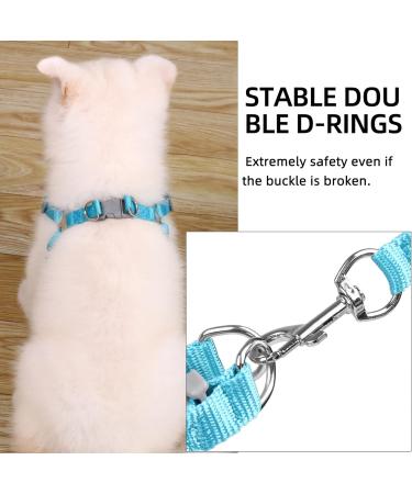 Rennaio No Pull Dog Harness & Leash Set - Adjustable Padded Chest Harness for Small & Medium Dogs - Sky Blue (M) - Breathable Design & Includes Puppy Dishes - Buy Online on GoSupps.com