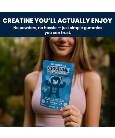 Creatine Monohydrate Gummies for Men & Women | 5000mg of Creatine Gummies per Serving | Sugar Gluten Free & Halal | Pack of 90 for Pre Workout & Muscle Recovery | Blueberry Flavor Blueberry (Bag) 90 Count (Pack of 1) - Buy Online on GoSupps.com