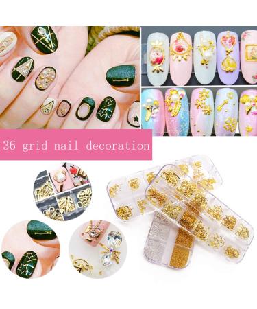 800+ Gold Nail Micro Caviar Beads & Charms Kit with Tweezers - 3D Nail Art Decorations & Accessories - Buy Online on GoSupps.com