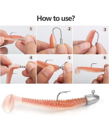 20-Piece Fishing Hook Set with Jig Heads Premium Jighaken & Jigkopf for Rubber Fish 4.6g Lead Head Fishing Hooks - Buy Online on GoSupps.com