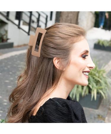 8 Pack Medium Claw Clips - Cute Flower & Square Hair Clips for Women and Girls - Matte Hair Claws - 2 Styles for Thick and Thin Hair - Buy Online on GoSupps.com