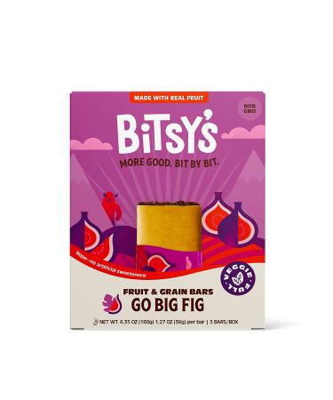 Bitsy's Real Fruit & Grain Bars - Strawberry & Fig Variety Pack | 15 Individually Wrapped Breakfast or Lunchbox Snack Bars - Buy Online on GoSupps.com