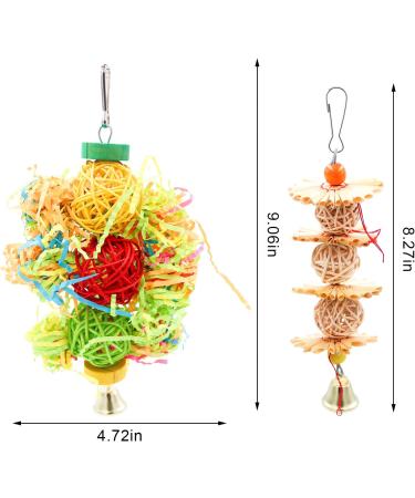 Bac-kitchen Parrot Cage Toys - 5 Pack Shredder & Foraging Hanging Toy Set for Budgie, Lovebirds, and Conures - Buy Online on GoSupps.com