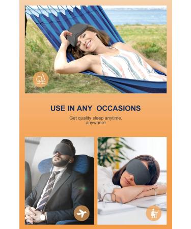 Soft and Comfortable 3D Blackout Sleep Eye Mask for Travel and Meditation - Grey - Buy Online on GoSupps.com