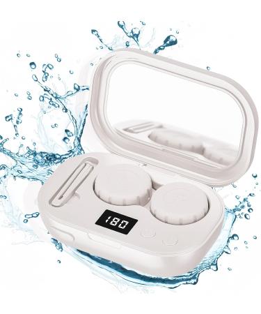 Portable Ultrasonic Contact Lens Cleaner Machine for Soft, Colored, RGP, and OK Lenses - USB Charger - Travel & Home Use - White - Buy Online on GoSupps.com