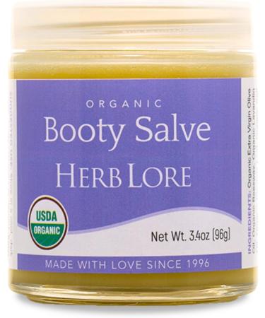 Herb Lore Organic Booty Salve Natural Soothing Ointment Herbal Comfort Cream for Sensitive, Delicate Areas and Itching (3.4 oz) 3.4 Ounce - Buy Online on GoSupps.com