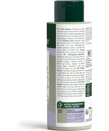 Herbatint Shampoo Violet Anti-Yellow Shampoo - 260 ml | Specific for White or Bleached Hair | Fights Yellowing Nourishes Protects and Brightens Hair Vegan - Buy Online on GoSupps.com