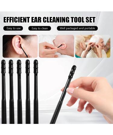 100PCS Sticky Ear Wax Remover Disposable Adhesive Ear Digging Stick Earwax Removal Swabs Safe and Portable Suitable for Children and Adults (Black) - Buy Online on GoSupps.com
