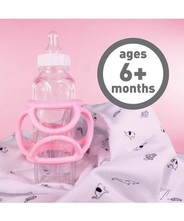OgoBolli Grippi Baby Bottle Holder and Sensory Teether Toy - Pink - Buy Online on GoSupps.com