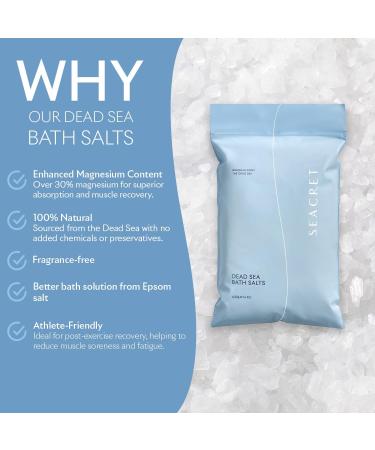 SEACRET Dead Sea Minerals Bath Salts 400g | Natural Wellness for Spa Relaxation - Shop Internationally - Buy Online on GoSupps.com