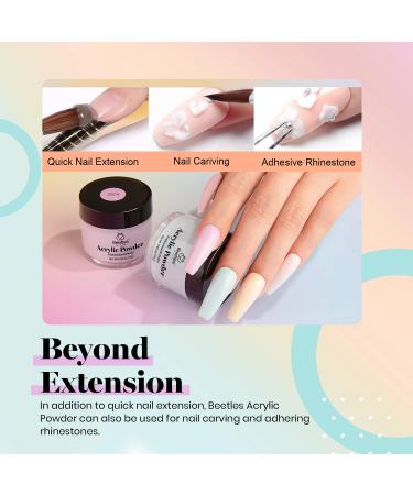 Beetles Acrylic Powder Nail Kit - 6 Pastel Colors for Professional Manicure at Home | Valentine's Day Gift Set for Women | Easter Nails - B-Pastel - Buy Online on GoSupps.com