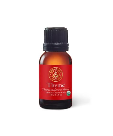 Aromatics International Premium Organic Thyme ct Thymol Essential Oil 18ml | 100% Pure Essential Oil for Diffusion & Aromatherapy Thyme ct Thymol 0.6 Fl Oz (Pack of 1)