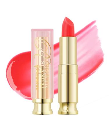 Tinted Lip Balm Hydrating 0.11oz Glow Pink Shade Glossy High Pigmentation Sheer and Smooth Mositurizing Natural Color (Red Scarlet)