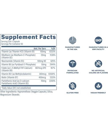 Revive MD Vitamin B Complex Capsules for Men & Women Supports Heart Health Energy & Immune System Vitamin B12 Complex Promotes Healthy Brain Function & Overall Wellness (60 Servings) - Buy Online on GoSupps.com