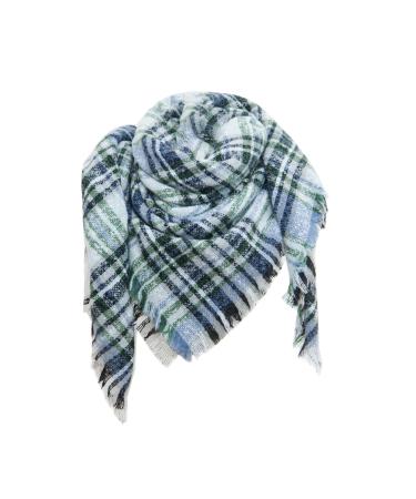 Women triangular scarf warm cashmere scarf women knitting scarf with wool large cashmere scarf casual wrapping scarf triangle scarf unit size blue