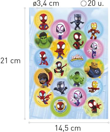 dekora Lot de 20 mini d corations de g teau diam tre : 3 4 cm en papier comestible sous licence officielle Marvel pour cupcakes biscuits et g teaux sans sucre v g taliens et sans gluten - Buy Online on GoSupps.com
