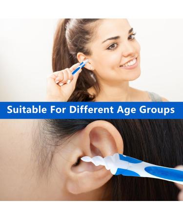 Upgraded 360 Spiral Silicone Ear Cleaner Kit - Ear Wax Remover with 16 Washable Heads for Kids & Adults - Best Ear Cleaning Solution - Buy Online on GoSupps.com