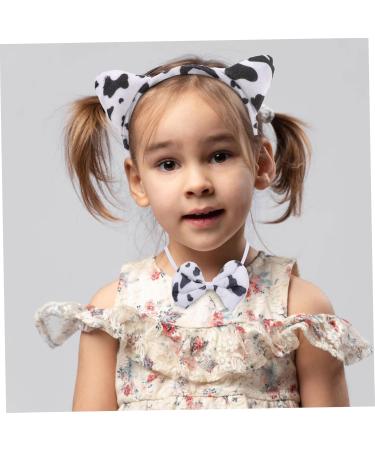 Beavorty 6 Sets Cow Headband Cosplay Cat Ears and Tail Carnival Cow Dress up Cat Costume Accessories Hair Ties with Bows Costume Animal Hair Hoop Animal Ears Hair Hoops Tails Fabric - Buy Online on GoSupps.com