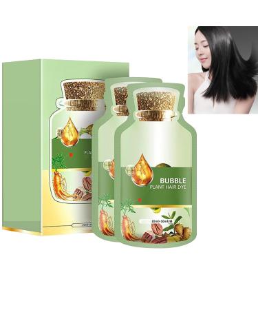 New Botanical Bubble Hair Dye Plant Bubble Hair Dye Natural Plant Hair Dye Shampoo Natural Plant Hair Dye Plant Based Hair Dye Natural Plant Hair Dye for Grey Hair Botanical Bubble Hair Dye Black