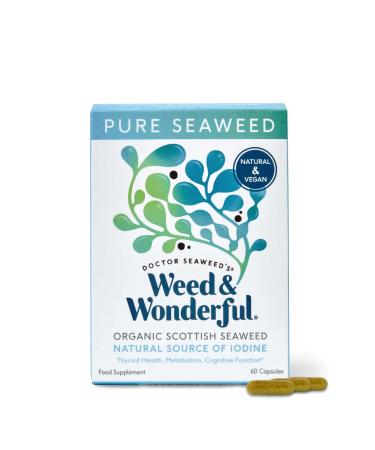 Doctor Seaweed | Pure Seaweed Capsules | 2 Months Supply | 100% Organic Scottish Seaweed 60 Count (Pack of 1)