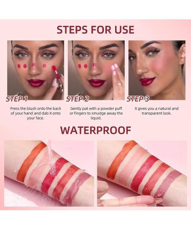 3PCS Cream Blush Set | Weightless & Long-Wearing | Smudge Proof Liquid Blush | Natural Dewy Finish | Skin Tint Makeup - Buy Online on GoSupps.com