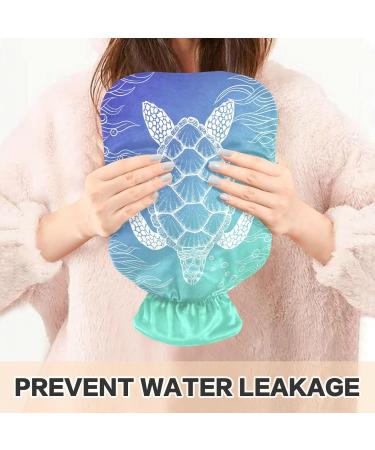 Turtle Sea Hot Water Bottle 1L - Pain Relief for Headaches Back Pain & Cold Hands/Feet - Cozy Cover Included - Buy Online on GoSupps.com