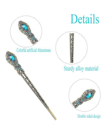 Shop Vintage Chinese Hair Sticks - 3 Piece Antique Bronze Set for Women | Retro Hairpins & Hair Accessories - Buy Online on GoSupps.com