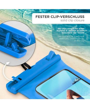 Oneflow Waterproof Mobile Phone Cover for Samsung Galaxy A55 5G | Aqua-Blue Touch & Camera Window + Bracelet Loop | International Shipping - Buy Online on GoSupps.com