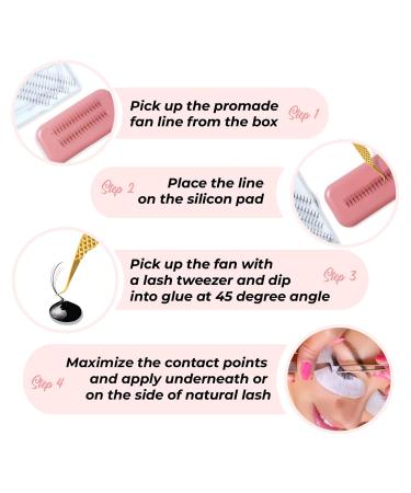 Promade Wispy Lash Extension 1000 Fans - 0.05-0.07mm Volume Lashes C/D/CC Curl 8-18mm Loose Fans | Fluffy 5D 7D 9D False Eyelashes Soft & Long-Lasting - Buy Online on GoSupps.com