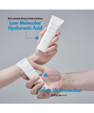 Blanc Doux Oligo Hyaluronic Acid Sunscreen SPF 50+ | Reef-Safe Makeup Base | Vegan for Sensitive & Acne-Prone Skin - Buy Online on GoSupps.com