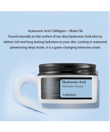 Hyaluronic Acid Face Cream | Fast Absorption Anti-Wrinkle Hydrating & Firming | Long-Lasting Moisturizer for Smooth Elastic Skin - Buy Online on GoSupps.com