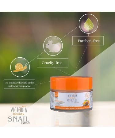 Victoria Beauty Snail Cream with Vitamin C | Anti-Aging Face & Eye Cream for Wrinkles & Dark Circles | 50ml Facial Care - Buy Online on GoSupps.com