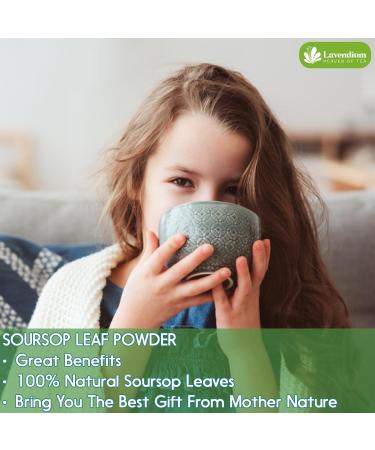 Lavendium Premium 100g (3.52oz) Soursop Leaf Powder 100% Natural & Pure from Soursop Leaves Wildcrafted Graviola Powder Hoja Guanabana Soursop Loose Leaf Powder - Buy Online on GoSupps.com