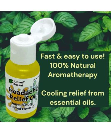 Urban ReLeaf Headache Relief Oil - Natural Herbal Remedy for Sinus Tension in Neck and Temples | Made in USA | Fast-Acting Essential Oil Relief - Buy Online on GoSupps.com