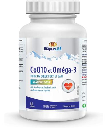 MapleLife CoQ10 & Omega 3 Extra Strength with 700mg Fish Oil and 50mg CoQ10 per Softgels for Heart and Brain Health Support - Buy Online on GoSupps.com