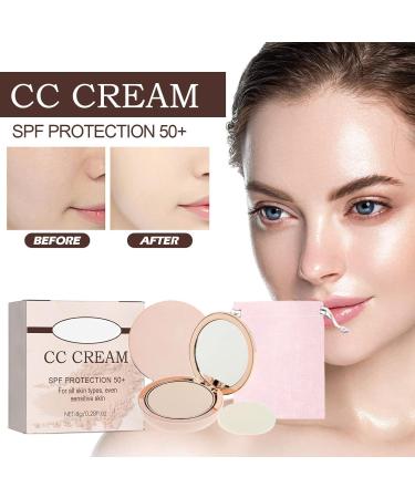 Always Divina Illumina Cc Creamy Compact Spf 50+ Ilumina Powder Foundation Makeup Cc Cream Concealer Set up Powder With Mirror & Makeup Pocket (01 Natural Color) 8 g (Pack of 1) 01 Natural Color - Buy Online on GoSupps.com