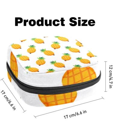Shop Stylish Menstruation Pad Bag with Zipper - Pineapple Pattern Collection for Women & Girls | Tampons & Napkin Storage - Buy Online on GoSupps.com