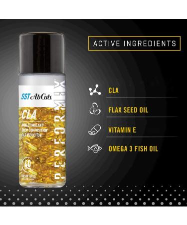 Performix SST Ab Cuts CLA Soft Gels - Non-Stimulant for Men & Women - Contains CLA, Omega 3, Flaxseed Oil, and Vitamin E - Buy Online on GoSupps.com