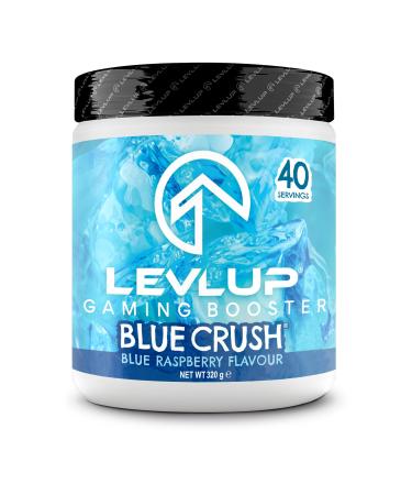 LevlUp Blue Crush Gaming Booster Energy Focus and Concentration Drink Powder for Gamers with Taurine Caffeine L-Tyrosine and Vitamin B12 Blue Raspberry Flavour 320 g 40 Servings