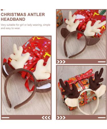 2 Pack Reindeer Antler Headband for Kids - Christmas Antlers Gift | Milk White - Perfect for Christmas & Thanksgiving - Buy Online on GoSupps.com