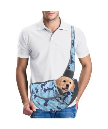 Petcute dog carrier pocket carrier adjustable transport bag for pets puppies shoulder bag for outdoor travel breathable pet bag with safety line up to 4kg blue s s blue - Buy Online on GoSupps.com