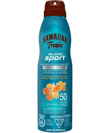Hawaiian Tropic Island Sport Ultra-light Sport Sunscreen Spray SPF 50 Broad Spectrum Protection 170g & Island Sport Ultra-light Sport Sunscreen Spray SPF 30 Broad Spectrum Protection 170g - Buy Online on GoSupps.com